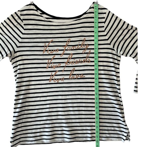 Old Navy Luxe Top Women's Black White Long Sleeve Casual Knit SZ/XL - Picture 4 of 8